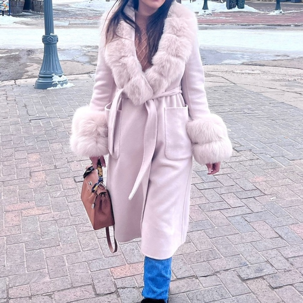 Fox Fur  Beige Coat